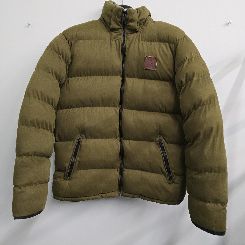Decibel heavy duty padded puffer‎ nylon and down zip-up Jacket Size  Large